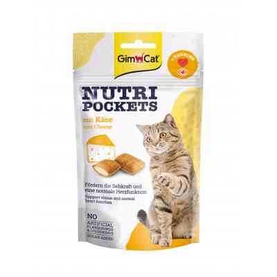Лакомство для котов GimCat Nutri Pockets Сыр + Таурин 60 г (4002064400716) Винница