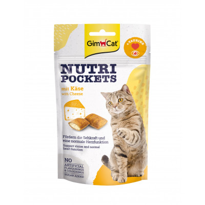 Ласощі для котів GimCat Nutri Pockets Сир + Таурин 60 г (4002064400716) Вінниця - фото 1