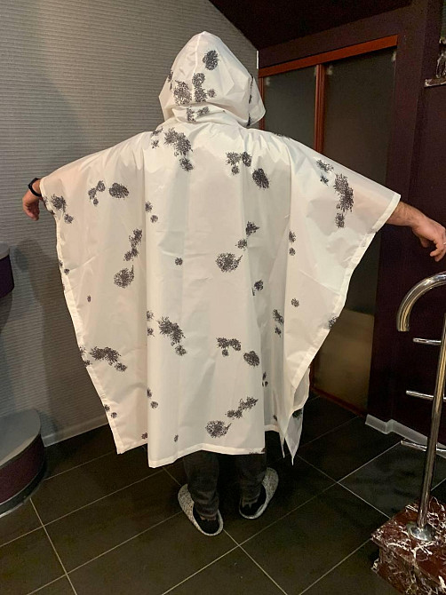 Маскхалат зимовий Плащ-Намет Військовий Дощовик Пончо білий Тактичний Днепр - изображение 9
