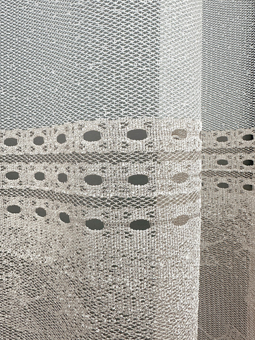 Тюль VR-Textil 2144т Жакард Білий з капучино 300х270 см (43-425) Київ - фото 5