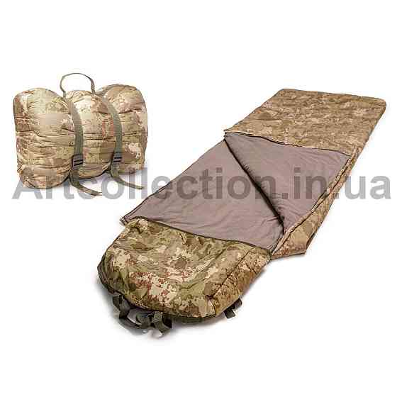 Зимовий армійський тактичний спальник, спальний мішок 225*75 до - 25 + подарунок три ліхтарі! Кам'янець-Подільський