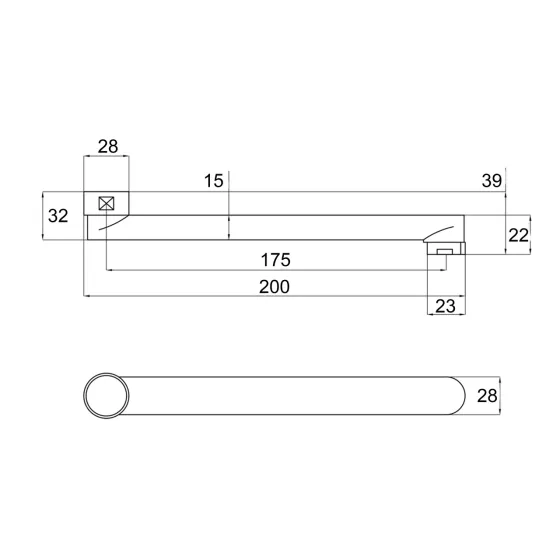 Излив для смесителя Lidz Niagara 220 20 см LDNIA220CRM35103 Chrome Киев