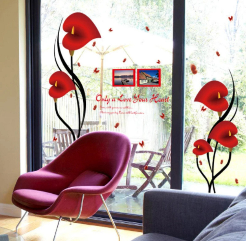 Виниловая наклейка на стену Антуриум Киев - изображение 2