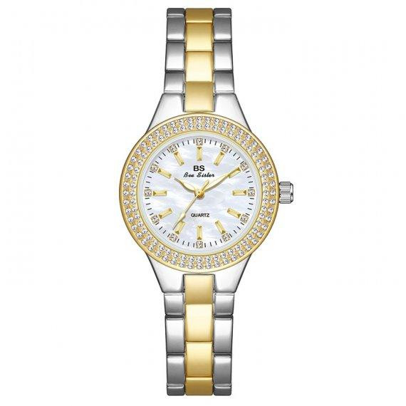 Женские наручные часы BS Diamond (Серебристо-золотистые) Винница - изображение 2