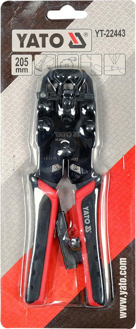Кліщі для обтискання і зачистки кaбелів YATO : RJ45, RJ10, RJ11, L= 205 мм [10] Одесса - изображение 4