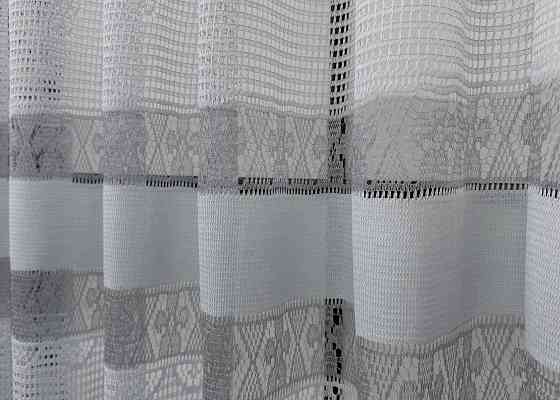 Тюль сетка VR-Textil Juli № 1717т Арка на кухню цвет серый 400х150 см (53-0042) Киев