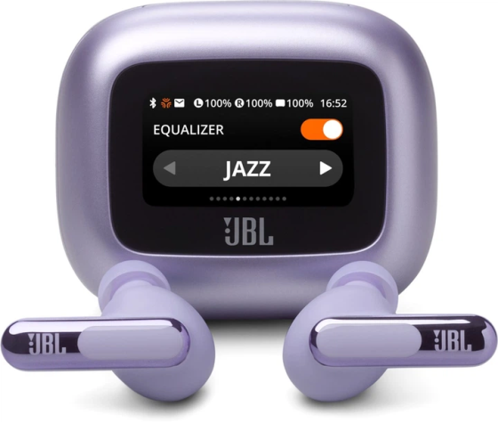 Навушники JBL Live Beam 3 Purple Bluetooth з сенсорним дисплеєм кейсу, ANC, Hi-Fi звук, до 24 год, бездротова зарядка Київ