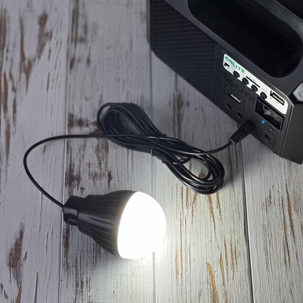 Зарядний пристрій і освітлювальна станція на сонячній батареї GDLite GD-8017 MUSIC з радіо і MP3 Чернівці - фото 4