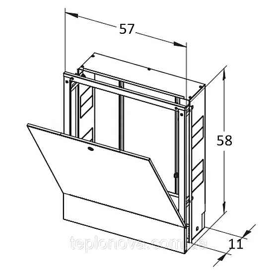 Коллекторный шкаф внутренний ЕСО+ ШКВ-02 570x580x110 (4) Черновцы