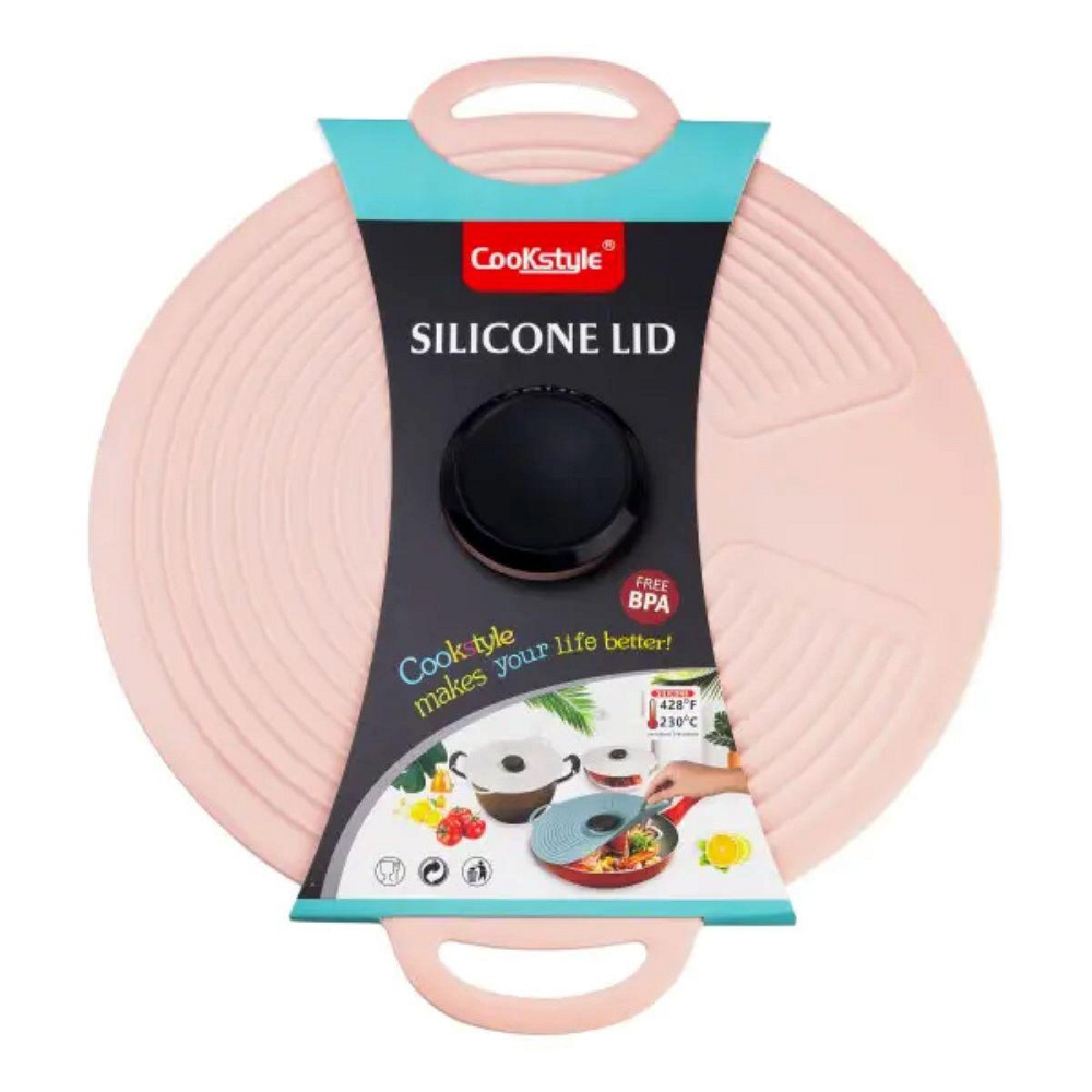 Універсальна багаторазова силіконова кришка 32x28 см, рожева Київ - фото 5