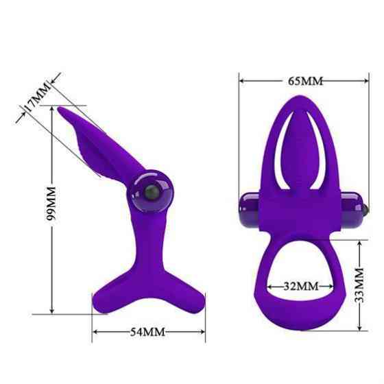 Ерекційне кільце - Pretty Love Vibration Cock Ring Purple Sex Aura Київ