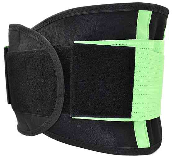 Пояс компресійний для і підтримки спини неопреновий MadMax MFA-277 Slimming belt Black/neon green розмір L Київ