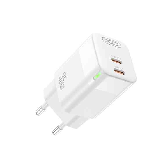 Мережевий зарядний пристрій XO CE07 GaN Dual PD 35W GaN  білий Львів