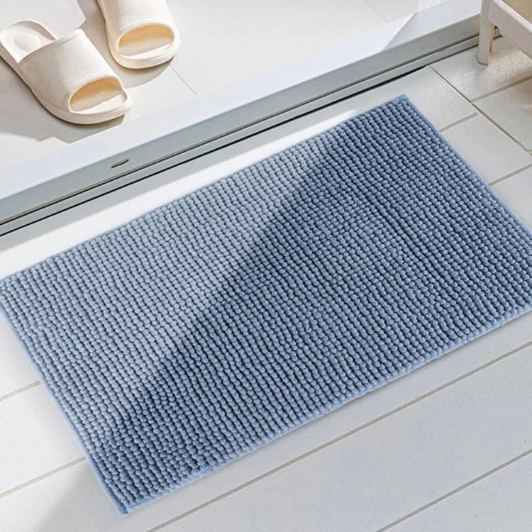 Коврик для ванны и душа из мягкого длинного ворса Bathlux 80*50 см нескользящий, прорезиненный Голубой Каменец-Подольский - изображение 1