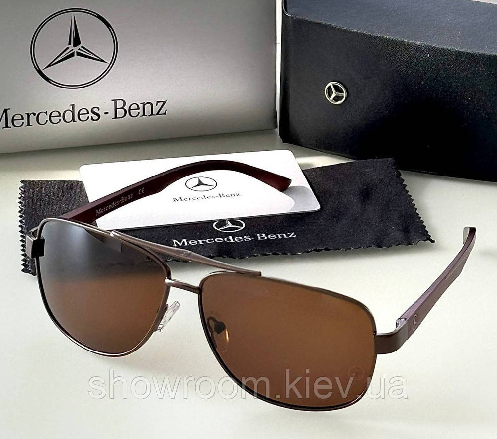Чоловічі сонцезахисні окуляри Mercedes (816) brown Київ - фото 1