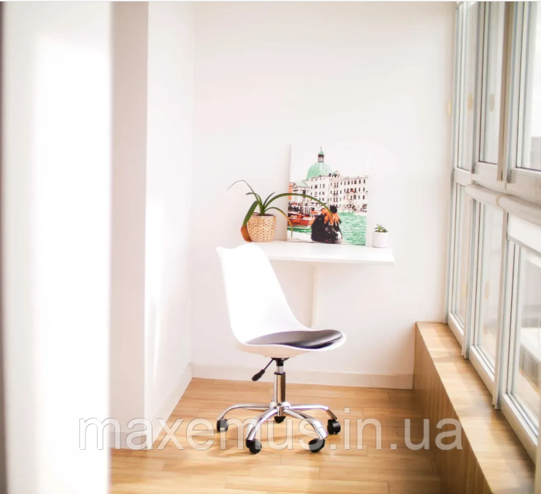 Офисное кресло для работы за компьютером В 48 7 ортопедическое кресло для дома и офиса белое с черным Мостиска - изображение 8