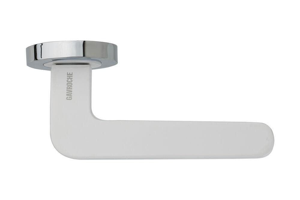 Ручки дверні Gavroche PALLADIUM  CP/White  хром/ білий Київ - фото 3