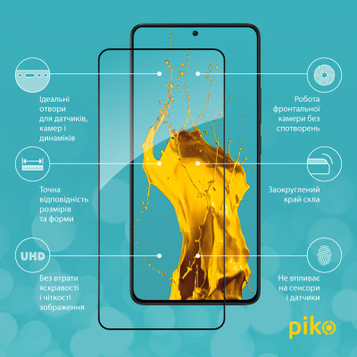 Скло захисне Piko Full Glue Xiaomi Poco X6 Pro Black (1283126588754) Вінниця - фото 2