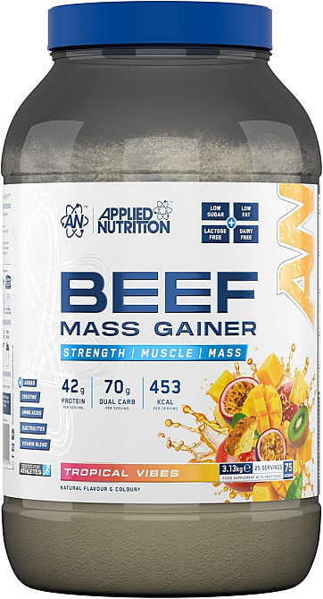 Гейнер Applied Nutrition Beef Mass Gainer 3130 г,  TROPICAL VIBES Луцк - изображение 1