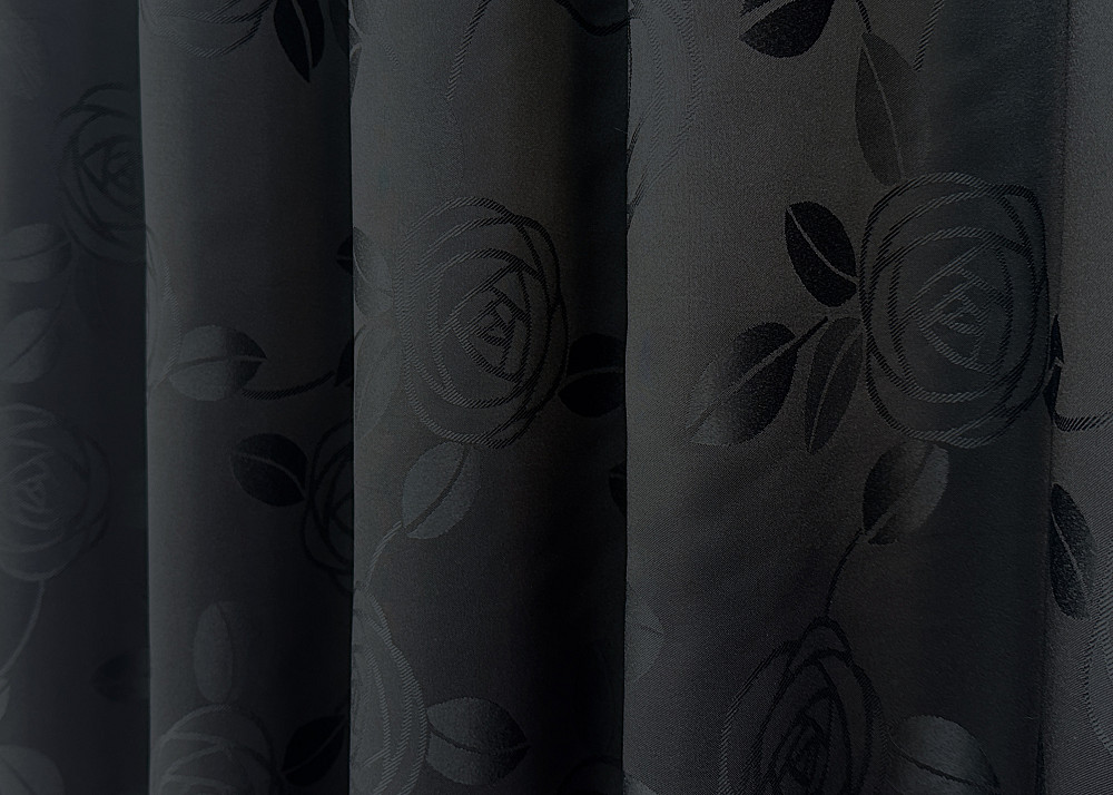 Комплект готових штор VR-Textil Жакард № 980ш Чорний 150х290 см 2 шт (30-780) Київ - фото 7