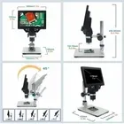 Цифровий мікроскоп G1200, екран 7", камера 12 Мп, збільшення до 1200X, LED-підсвітка, фото і відео Київ - фото 5