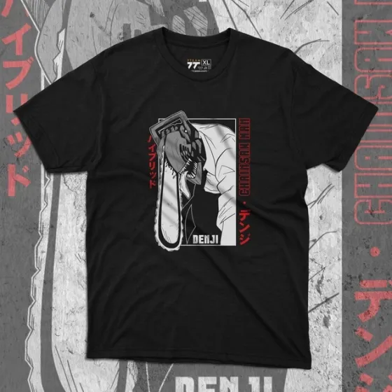 Футболка для подростка мальчика с принтом Человек Бензопила Денджи 5 Размер 160 Anime10491 Днепр