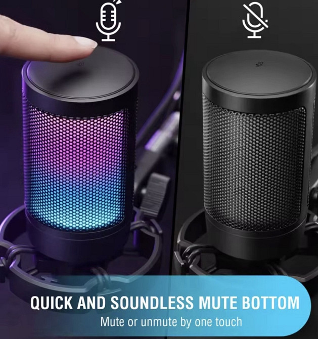 Игровой микрофон fifine A6‼️ black/white ‼️ Харьков - изображение 2