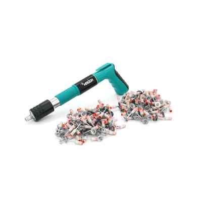 Гвоздезабиватель Voltronic YT40286 для пироксилиновых гвоздей 7,3мм+200 гвоздей 7,3мм, защитные очки, кейс, Green (YT-40286) Винница