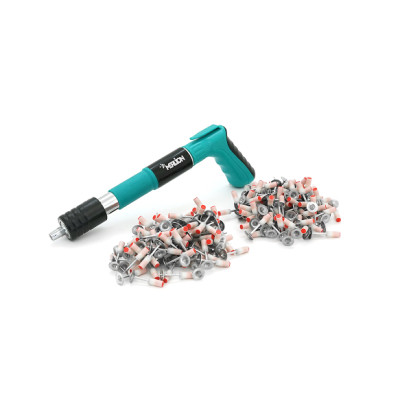 Гвоздезабиватель Voltronic YT40286 для пироксилиновых гвоздей 7,3мм+200 гвоздей 7,3мм, защитные очки, кейс, Green (YT-40286) Винница - изображение 6