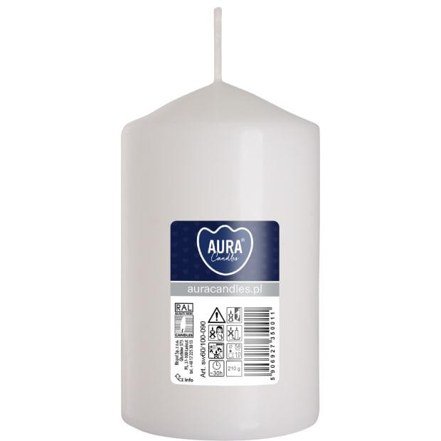 Свічка столова циліндр Bispol AURA Candles sw60/100-090 Білий Луцк - изображение 1