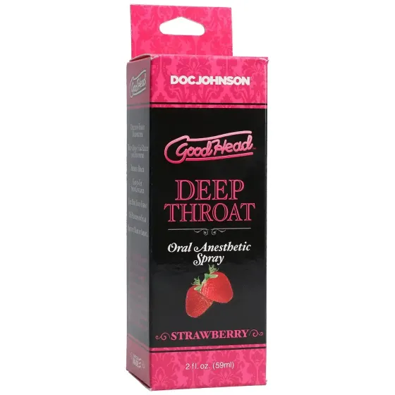 Спрей для мінету Doc Johnson GoodHead DeepThroat Spray - Sweet Strawberry 59 мл для глибокого мінету Львів