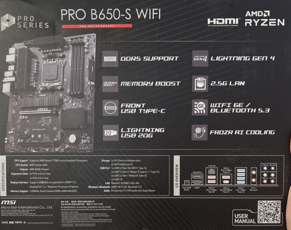 Материнська Плата: MSI Pro B-650s Wi-Fi. Київ - фото 2