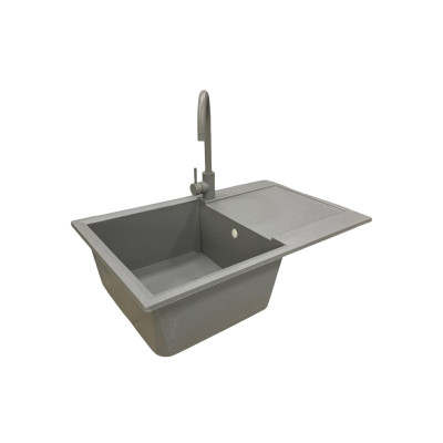 Мойка кухонная Adamant Horizon сірий + змішувач (1824296911504) Винница - изображение 3