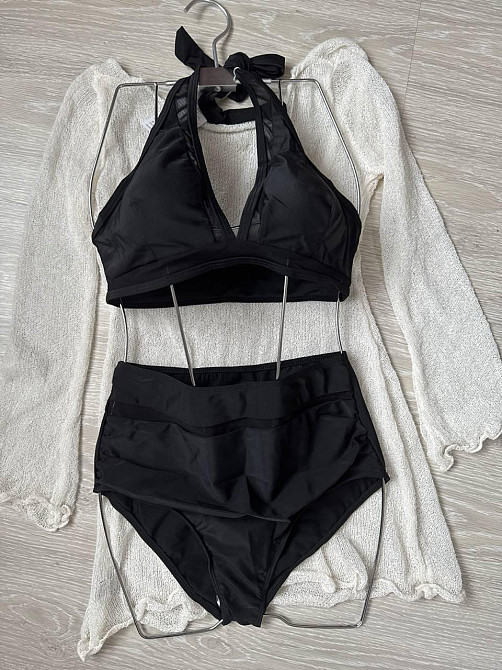 Жіночий купальник роздільний купальник з високою талією Чорний M Харків - фото 4