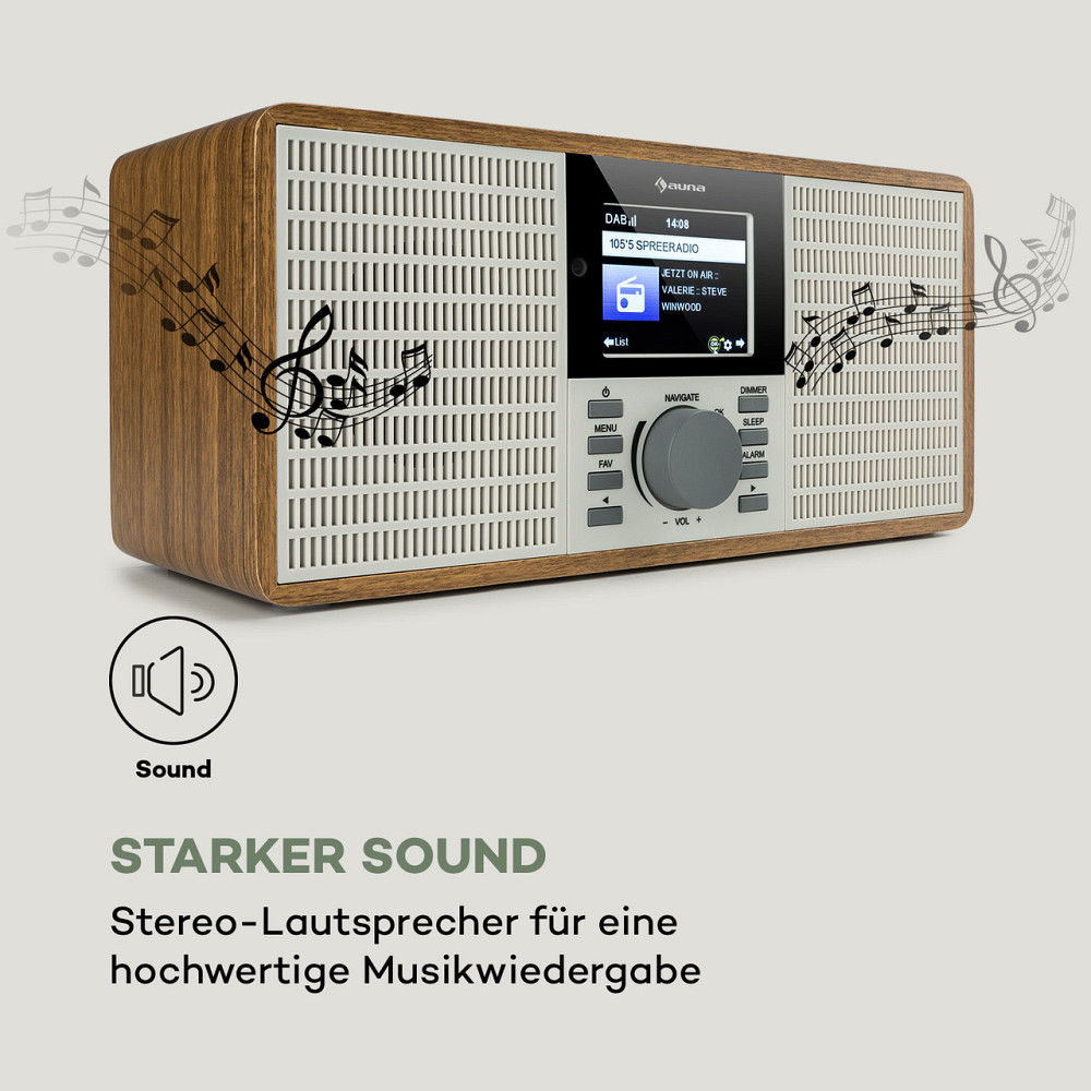 IR-260 інтернет-радіо WLAN USB AUX UPnP 2,8" HCC дисплей пульт дистанційного керування дерево коричневий Рівне - фото 7