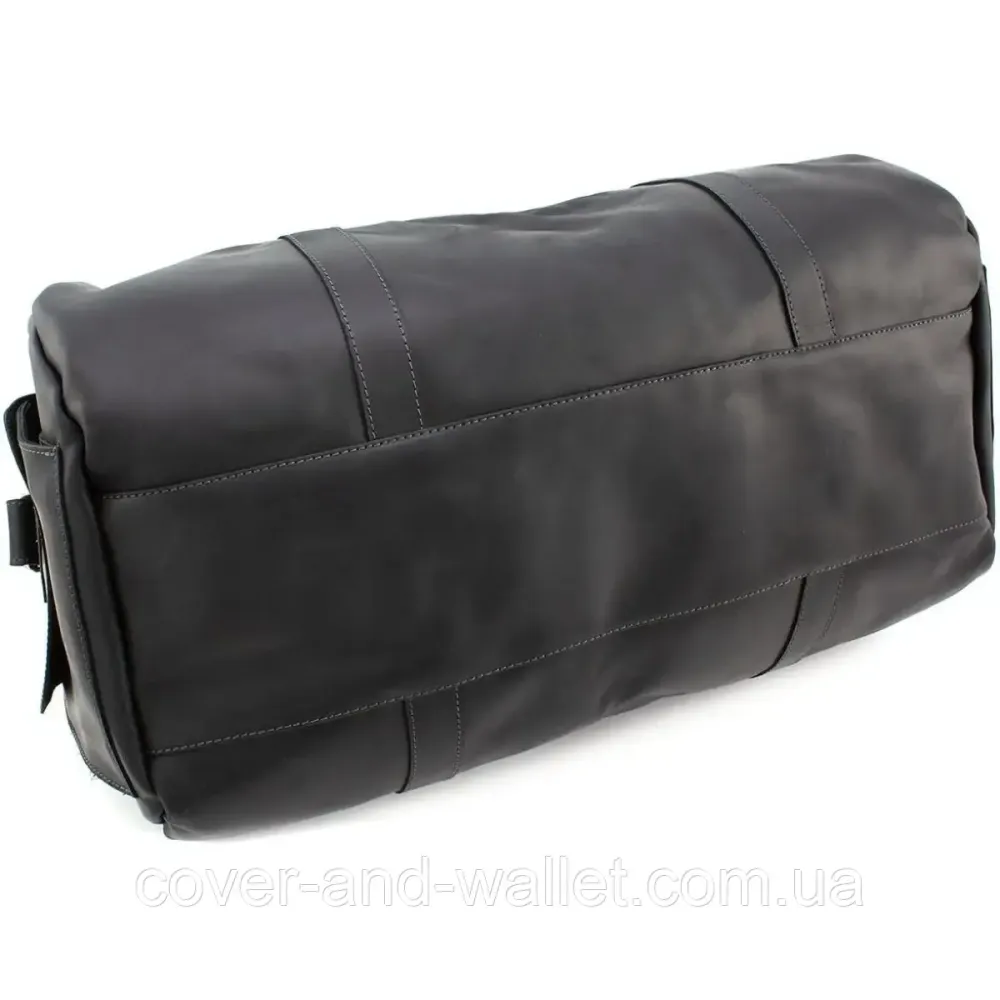 Большая спортивная дорожная сумка из натуральной кожи черного цвета (Баул) Grande Pelle 760110 Киев - изображение 8