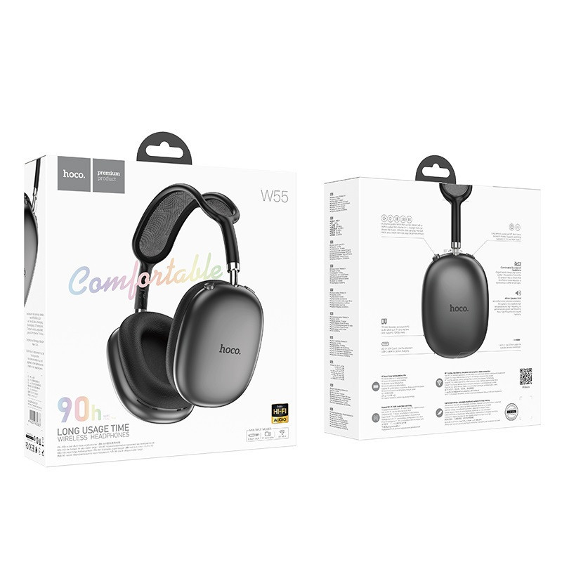 Бездротові накладні навушники HOCO W55 Pleasing BT headphones Deep Space Gray Одеса - фото 2