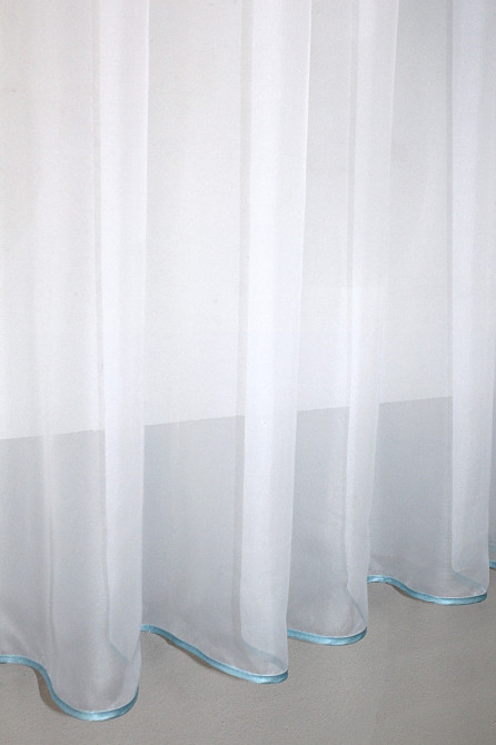 Кухонная занавеска VR-Textil № 018к штора и тюль с ламбрекеном голубой с белым 280х170 см (52-0333) Киев - изображение 6