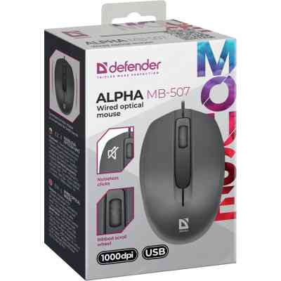Мишка Defender Alpha MB-507 USB Black (52507) Вінниця