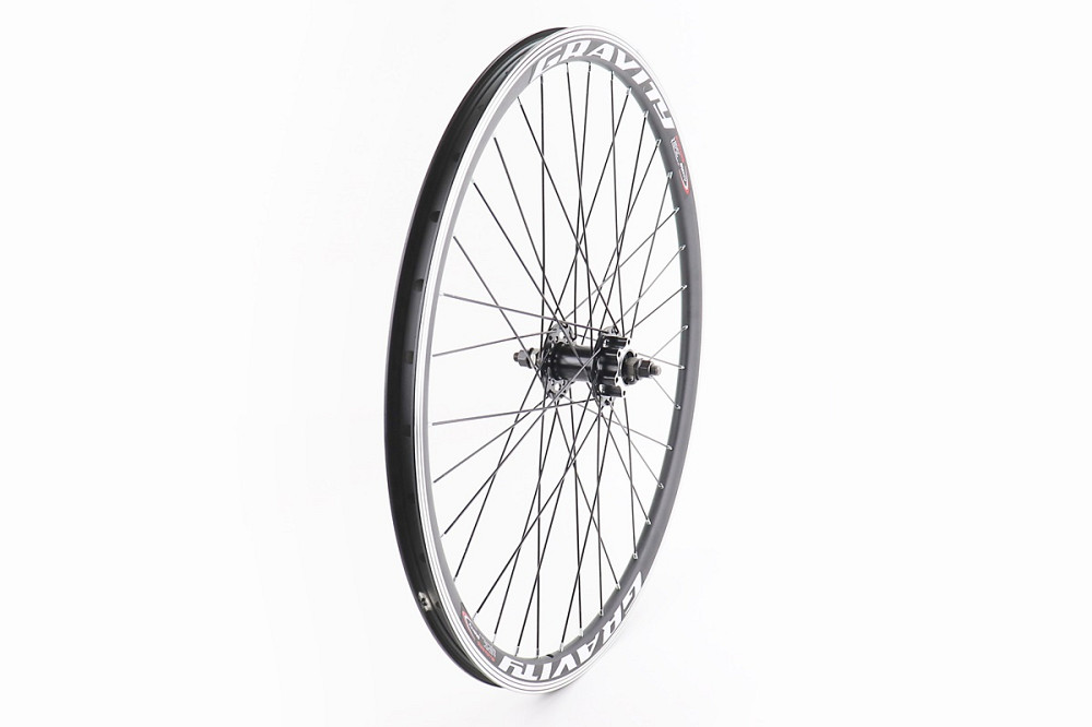 Колесо 26" переднє Disk-brake, обід алюмінієвий, втулка 14Gx36H, кріпл. гайка, "GRAVITY" (можл. подряпини) Київ - фото 2