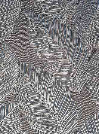 Шпалери метрові вініл на флізелін Erismann Nature soul листя структурні сині сірі сріблясті 3д Київ