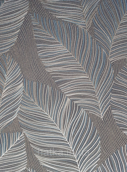 Шпалери метрові вініл на флізелін Erismann Nature soul листя структурні сині сірі сріблясті 3д Київ - фото 2