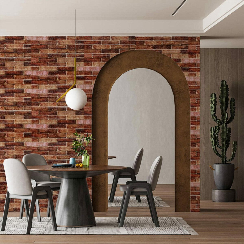 Самоклеющаяся 3D панель под коричневый кирпич екатеринослав 3080х700х3мм SW-00001768 Днепр - изображение 8