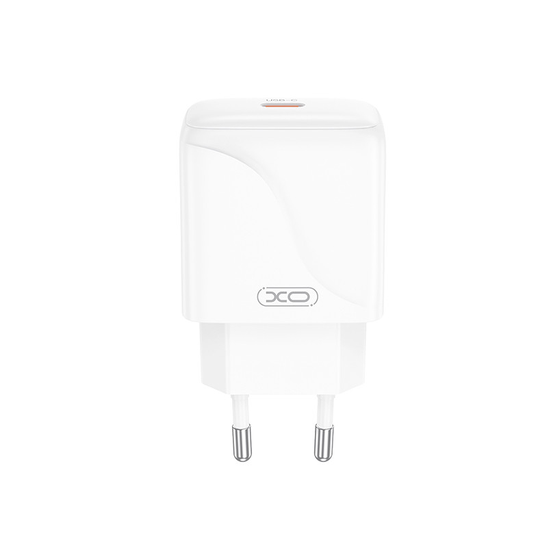 Мережевий зарядний пристрій XO L141 Single USB-C 20W + Lightning кабель білий Львів - фото 4