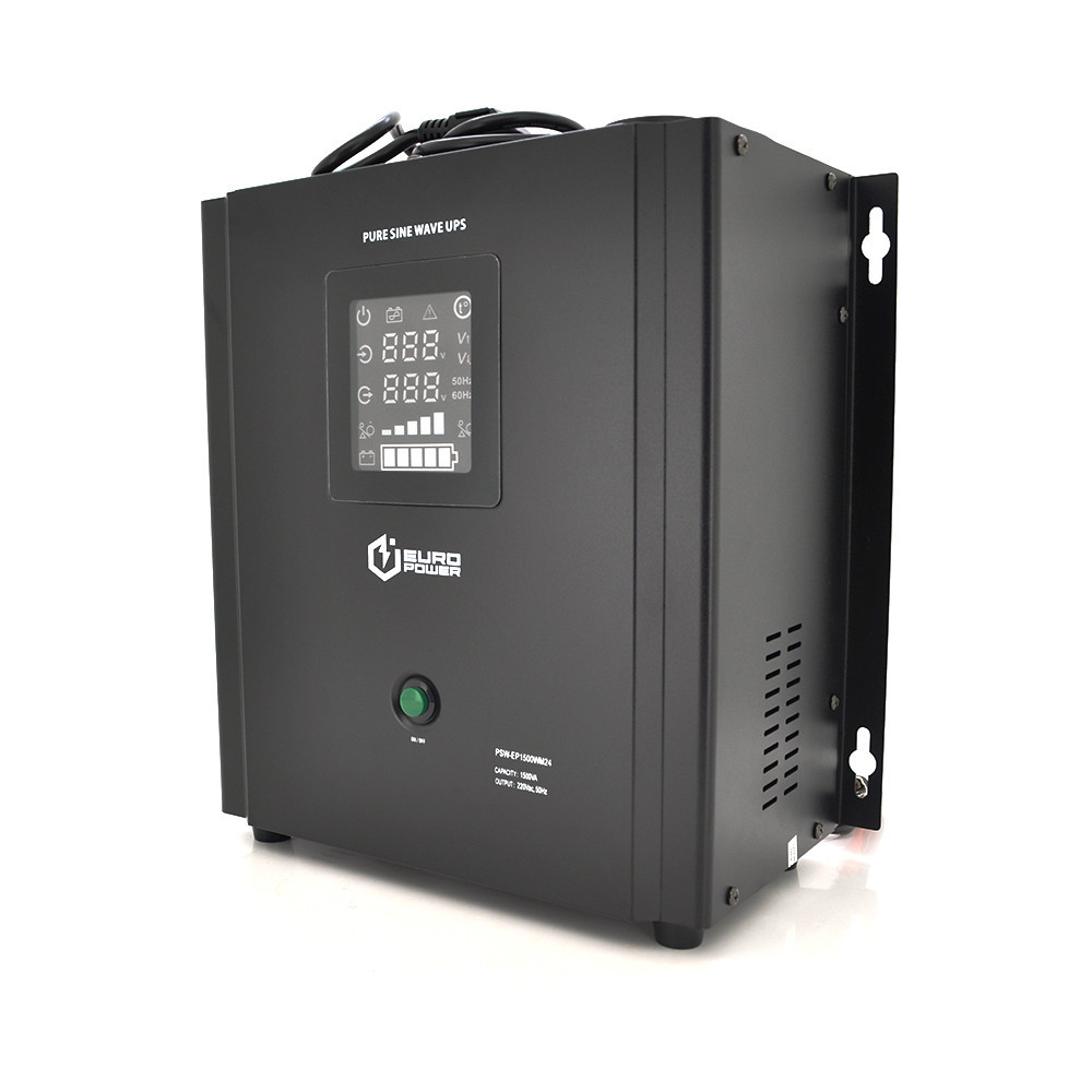 ДБЖ з правильною синусоїдою Europower PSW-EP1500WM24 (1050 Вт) 10 / 20А, настінний, під зовнішню АКБ 24В, Q1 Київ - фото 1