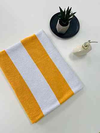 Пляжное полотенце махровое Ideal Textile в полоску 90х170 см (56860346) жовта смужка Черновцы