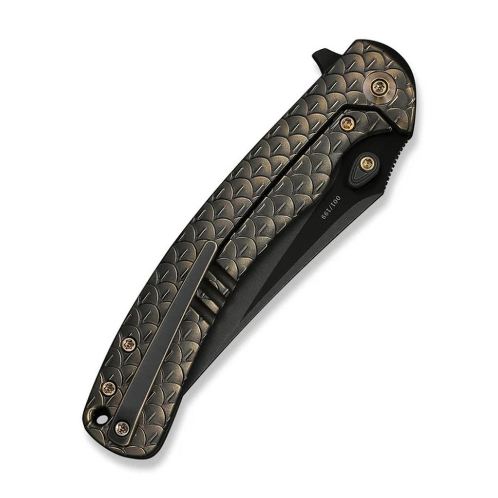 Ніж складаний туристичний Weknife Dracarys, (9.1 см) Böhler M390 / титан 6AL4V бронзовий/чорний Київ - фото 5