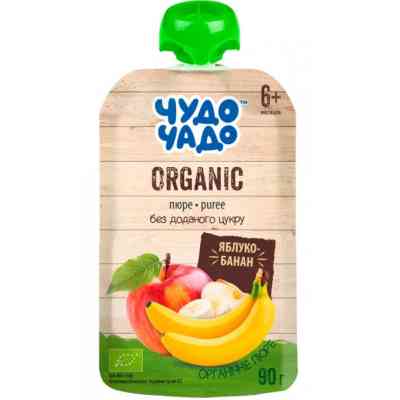 Дитяче пюре Чудо-Чадо Яблуко та Банан з 6 місяців 90 г (4820016254336) Вінниця