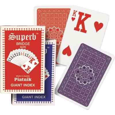Гральні карти Piatnik Великий індекс, брідж, 1 колода х 55 карт (PT-149511) Вінниця