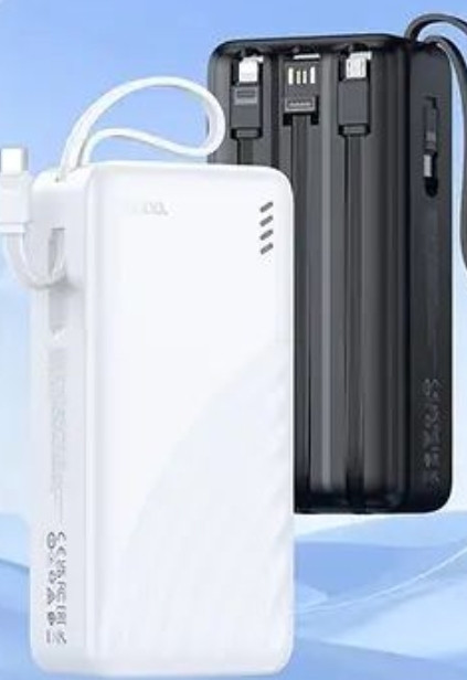 Павербанк 30000mAh з вбудованими кабелями HOCO J146B є ОПТ, дропшипінг Київ - фото 2